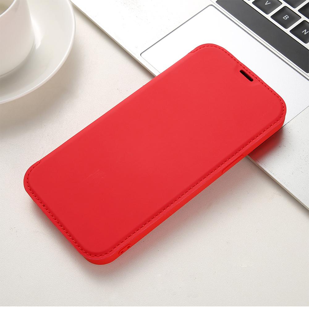 Flip Leather Liquid Silicone Case For APPLE Iphone 12 13 14 11 Pro Max X XR XS Max 14 Plus Solid Color Lens Protection Card Book Cover
