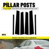 6pcs Black Pillar Posts For 02-13 Infiniti G35 G37 Sedan Cover Door Trim Window