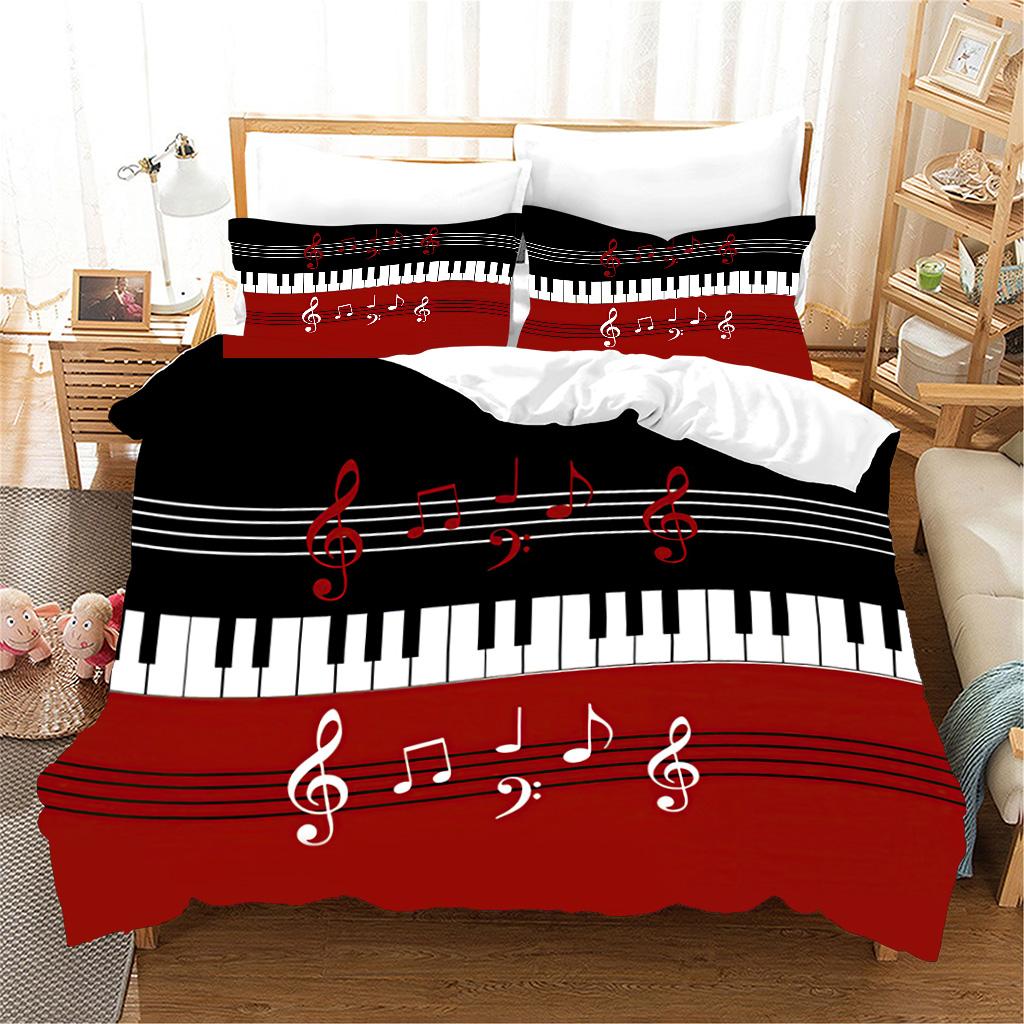 

Музыкальная Тема Ноты для Фортепиано Многоцветный Большой Комплект Постельного Белья Постельное Белье Подходит для Темы el Размер На Заказ EU single(135x200cm)