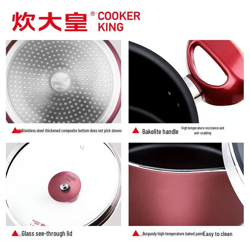 COOKER KING Non-stick Double Handle Soup Pot