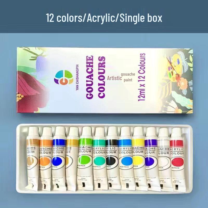 Set Vopsea Acrilică Impermeabilă - Nu se Decolorează, Colecție Completă de Pigmenți