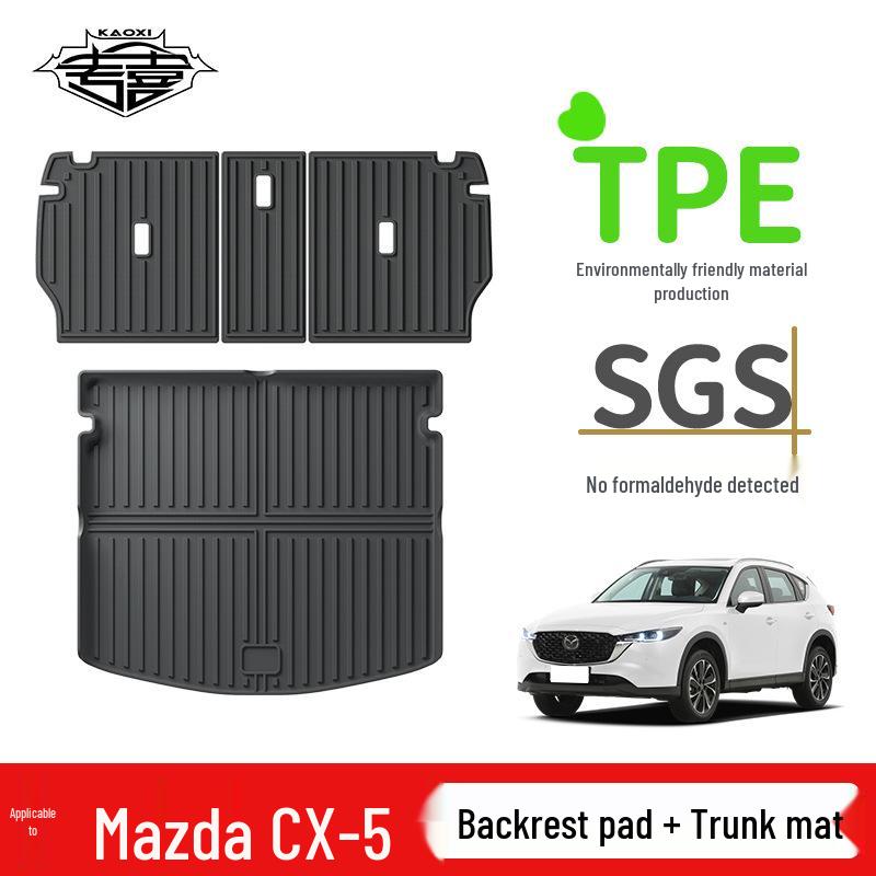 Mazda CX-5 Durable TPE Trunk Mat & Backrest Pad Interior Accessory