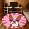 1pc dog heart Round Chair mat Area Rug - Non-Slip, Floor Mat for Office, Bedroom, and Indoor Decor c1125031