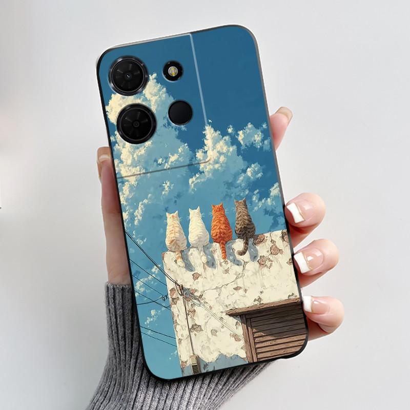 Bright New Pattern Anti-scratch Black Casing For TCL 503 Pattern Cover For TCL K32 5G (T513W)/TCL K33 5G (T513Z) Soft Case