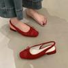 Fashion SUOJIALUN 2025 Autumn New Women Sandal Fashion Mix Color Ladies Elegant Slip On Mules Shoes Square Low Heel Dress Slingback Shoe