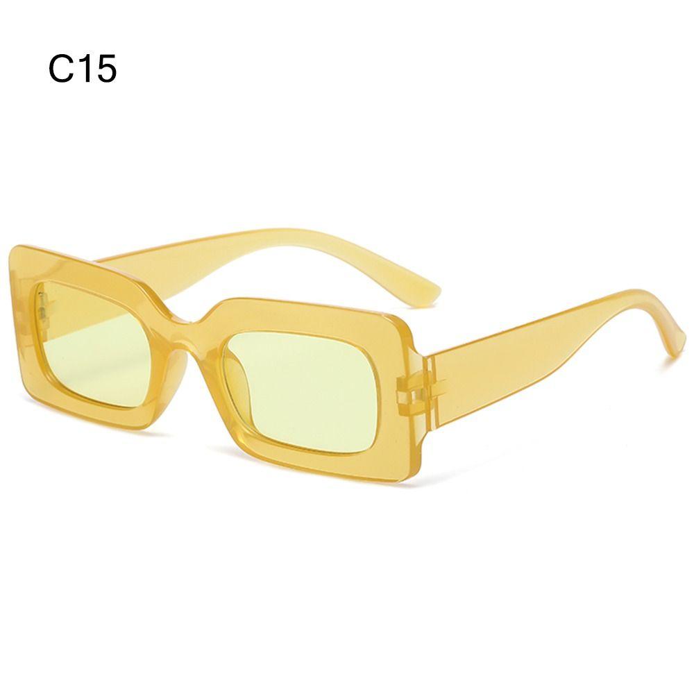 Candy Color Rectangle Sunglasses for Women Men Y2K Sun Glasses Vintage Shades Eyewear UV400 Protection 90’s Party Favors
