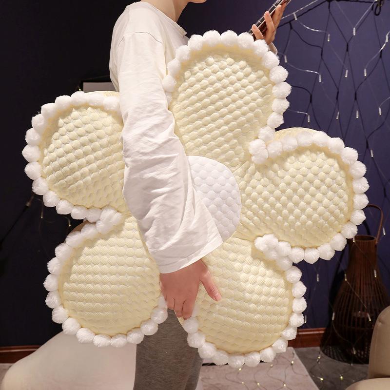 

ins flower seat cushion bay window futon sofa throw pillow large backrest car waist pillow back car cushion seat waist rest 50*50*10cm/0.75kg зелёный