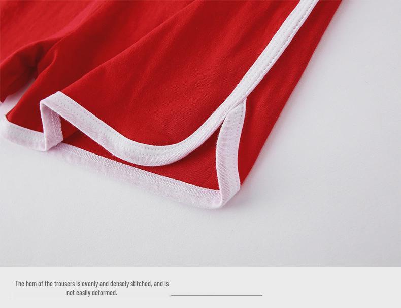 Kids' Summer Color Block Sports Set: Short Sleeve T-Shirt & Hot Pants