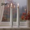 Halloween Ghost Candle Lights Flameless Taper Candles Battery Operated Flickering Light with Party Atmosphere Lighting Remote Real Wax 3D