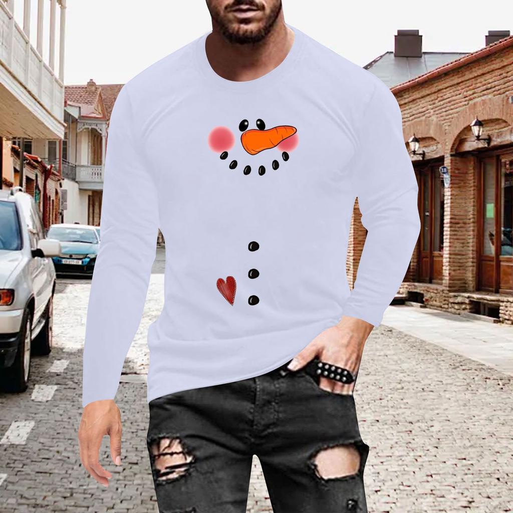 Men's T Shirt O-Neck Clothing Apparel Outdoor Long Sleeve Print Fashion Designer Vintage