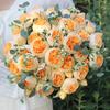 Flores de Peonías Artificiales con 5 Cabezas Floridas y 4 Capullos Ramo de Peonías Falsas Arreglo Floral para Decoración de Jarrón en Casa Centro de Mesa Boho para Boda