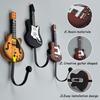 Väggmonterade Gitarrformade Krokar Vintage Stil Kraftig Personlighetskrok Metall Harts Rostbeständig Gitarrhängare