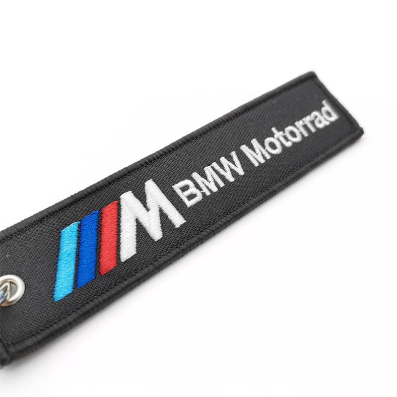 Car Motorcycle Keychain Pendant Textile Embroidery Key Rings Short Cloth Key Chain Accessories For BMW M Sport M3 M4 M5 M6 E46 knpc33