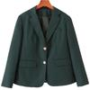 Damen JK Blazer Anzugjacke Revers Langarm Zweiknopf Lässig Arbeit Interview Mantel
