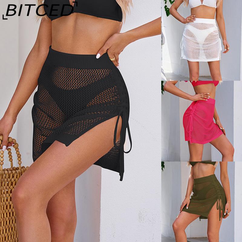 BITCED Sexy Bodycon Skirt - Lace-Up Hemline with Slit Women's Summer Skirt