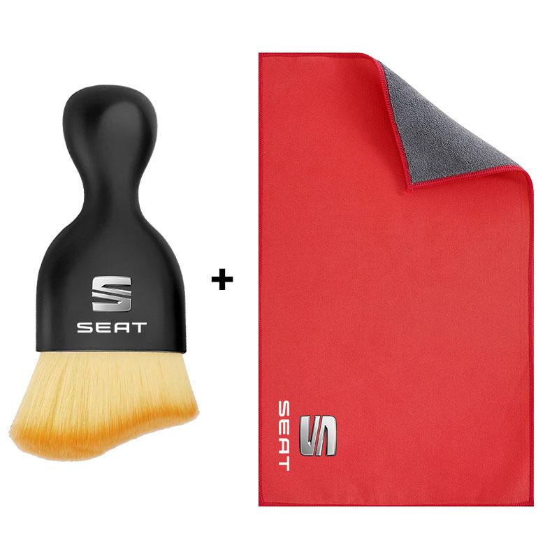 Car Interior Cleaning Soft Brush Car Wash Towel Microfiber Cleaning Rag Cloth for Seat 6J Toledo Exeo Cordoba FR MK3 Leon 1 2 3 Ateca Ibiza