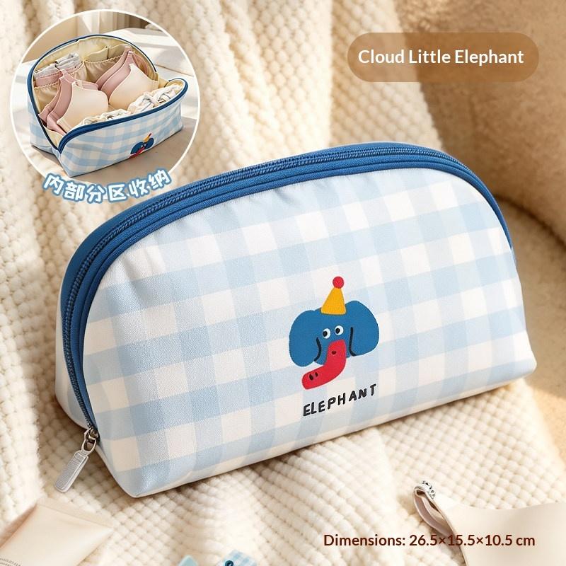 Cartoon Printed 3In1 Underwear Storage Bag Organizer Bags Waterproof Large Capacity Travel Bag For For Socks Bras Accessories