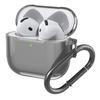 For AirPods 4 Case TPU Anti Drop Protective Cover with Carabiner