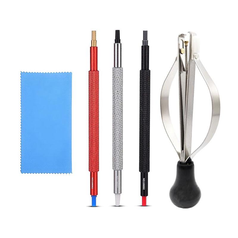 Spring-loaded Watch Hand Setting Tool Kit: Pliers, Hand Remover, and Setter Pen