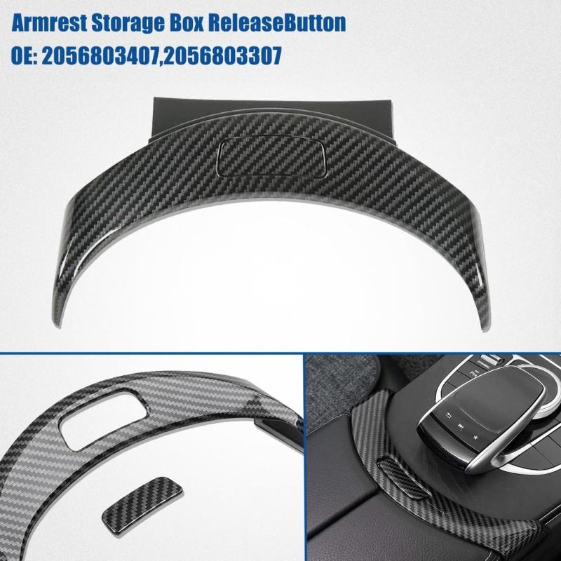 2056803407 Console Armrest Button Central Storage Box Switch Cover Compatible For W205 C250 C300 C350 C400 C43 C55 W253