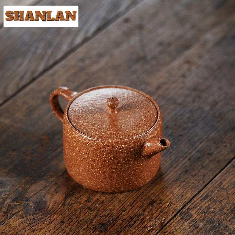 150ml Exquisite Yixing Purple Clay Teapots Famous Artists Handmade Jade Pillar Pot Raw Ore Coarse Sand Kettle Zisha Tea Set Gift
