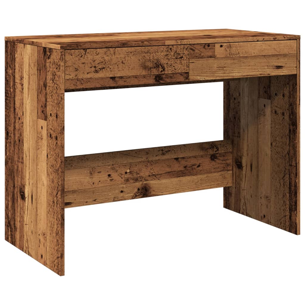Vintage Wood Effect Desk 101 x 50 x 76.5 cm Engineered Wood