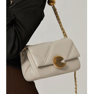 Diamond Bags Women Soft Genuine Cow Leather Shoulder Bags Trend Small Square Bag