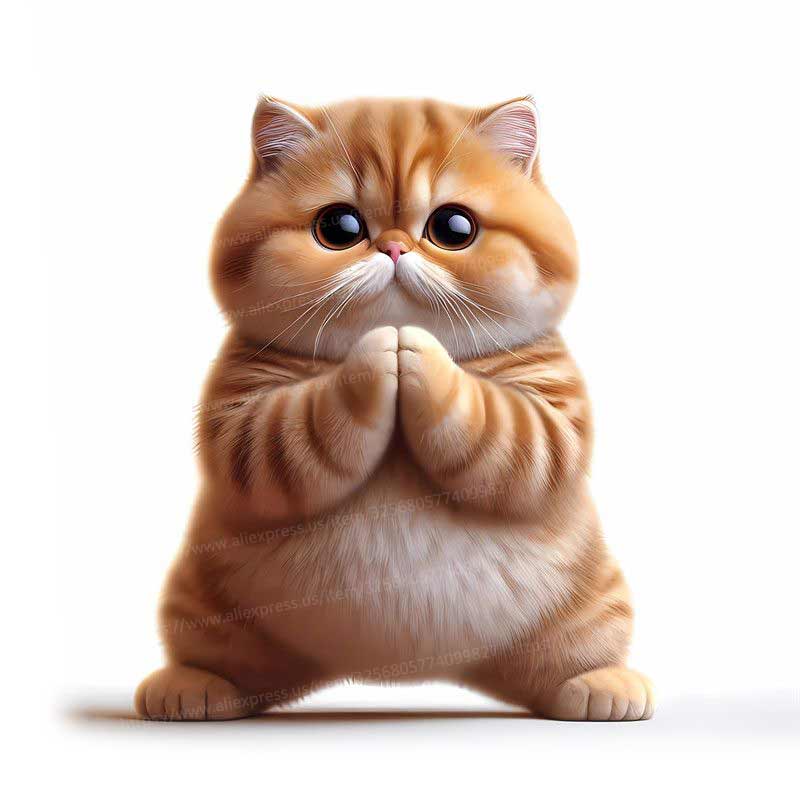 

Cute Yoga Orange Cat Pet Dog Animal Cartoon Car Sticker Waterproof Styling Automobiles Motorcycle Exterior Accessories Y198 J-15cm Longest Side