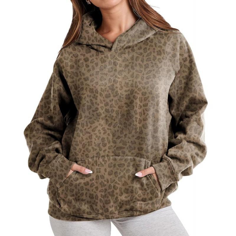 Womens Oversized Hooded Sweatshirt With 3D Print Loose Fit Casual Top 2025