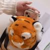 Tiger Plush Backpack Simulation Tiger Stuffed Doll Crossbody Bag Soft Animal Themed Travel Bag For Kids  Decor Toy Birthday Gift