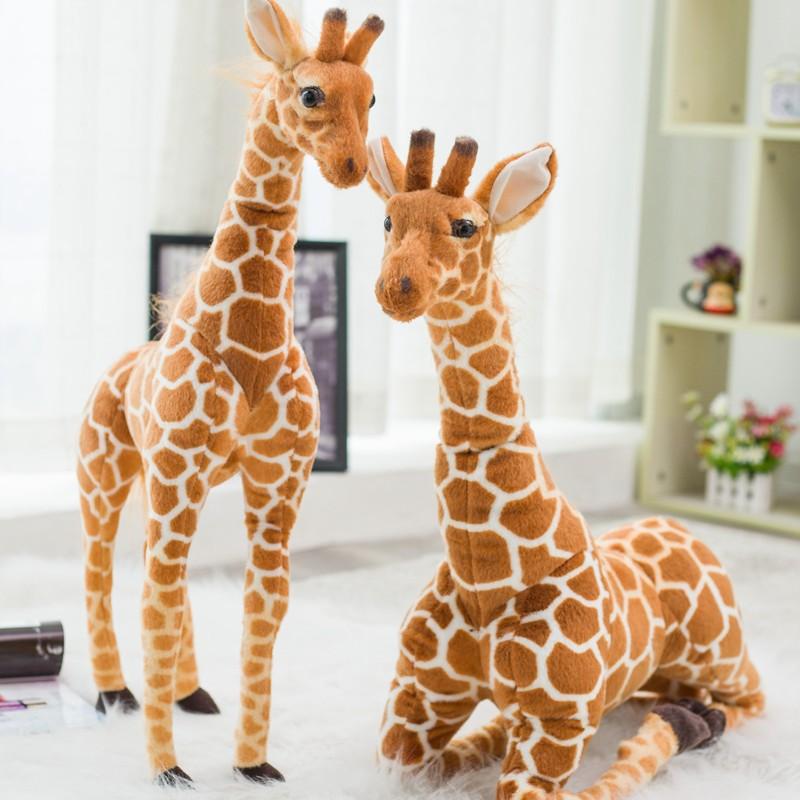 

Tall Superior Quality 140cm Simulation Giraffe Plush Playthings Adorable Stuffed Animal Gentle Giraffe Doll Birth Date Present Toy 35cm