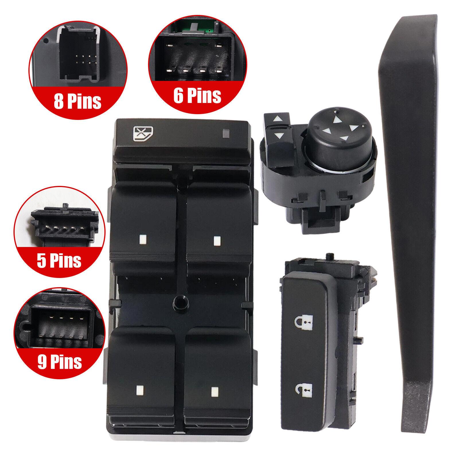 For Chevrolet Silverado GMC 07-14 3Pcs Switch Control Window Door Lock Mirror