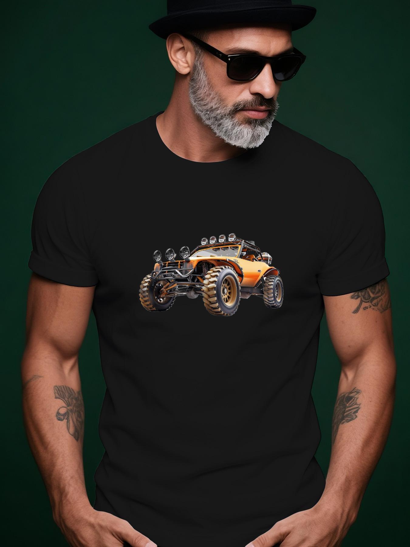 4x4 Off-Road Buggy Graphic Tshirt - Black Casual Summer T... XXXXL