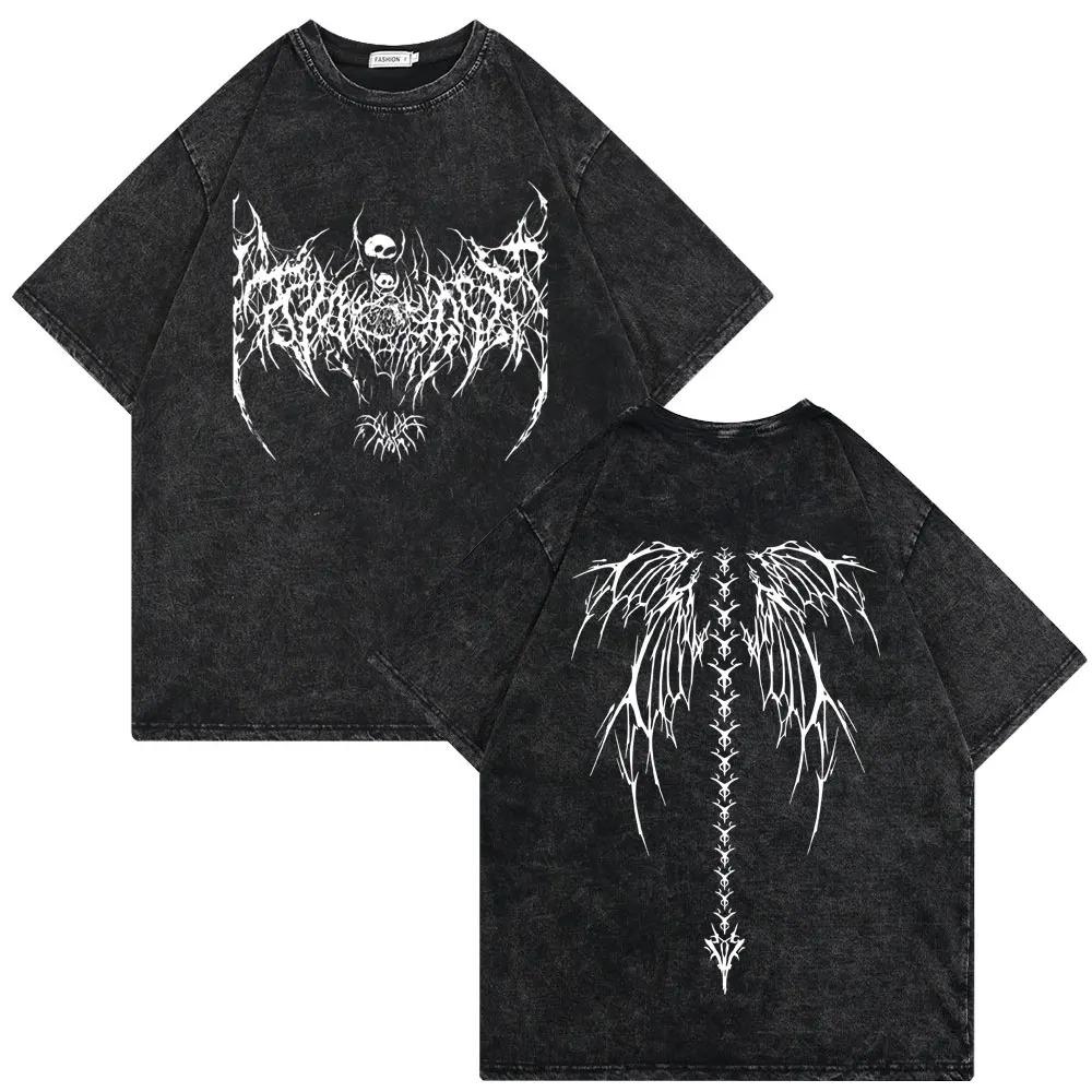 2026 Washed Vintage Gym Skeleton Graphic Tshirt Unisex Women Funny Fitness Workout Bodybuilding Tshirts Cotton Oversized T Shirts