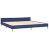 Bed Frame without Mattress Blue 200 x 200 cm Fabric