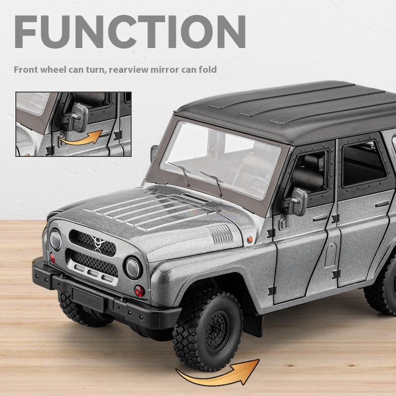 1/18 Model de Automobil Rusesc UAZ Hunter Metal Turnat Sub Presiune Mașină de Jucărie Off-Road, Sunet și Lumină Simulat Jucărie de Halloween Cadou