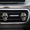 Halloween Car Interior Decoration Skull Air Vent Clip, Retro Alloy Dashboard Decorative Accessories Trim Funny Head Auto Personalized Gift for Lovers