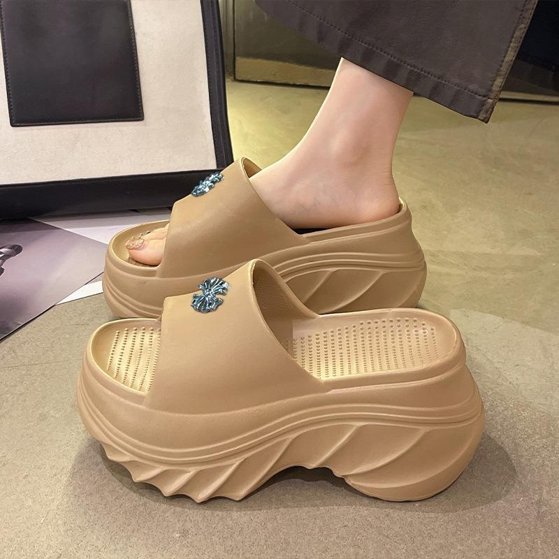 

. Крутые шлепанцы на толстой подошве, женские, для маленьких людей, для лета, чтобы увеличить рост на морском пляже, шлепанцы с перемычкой 39-40