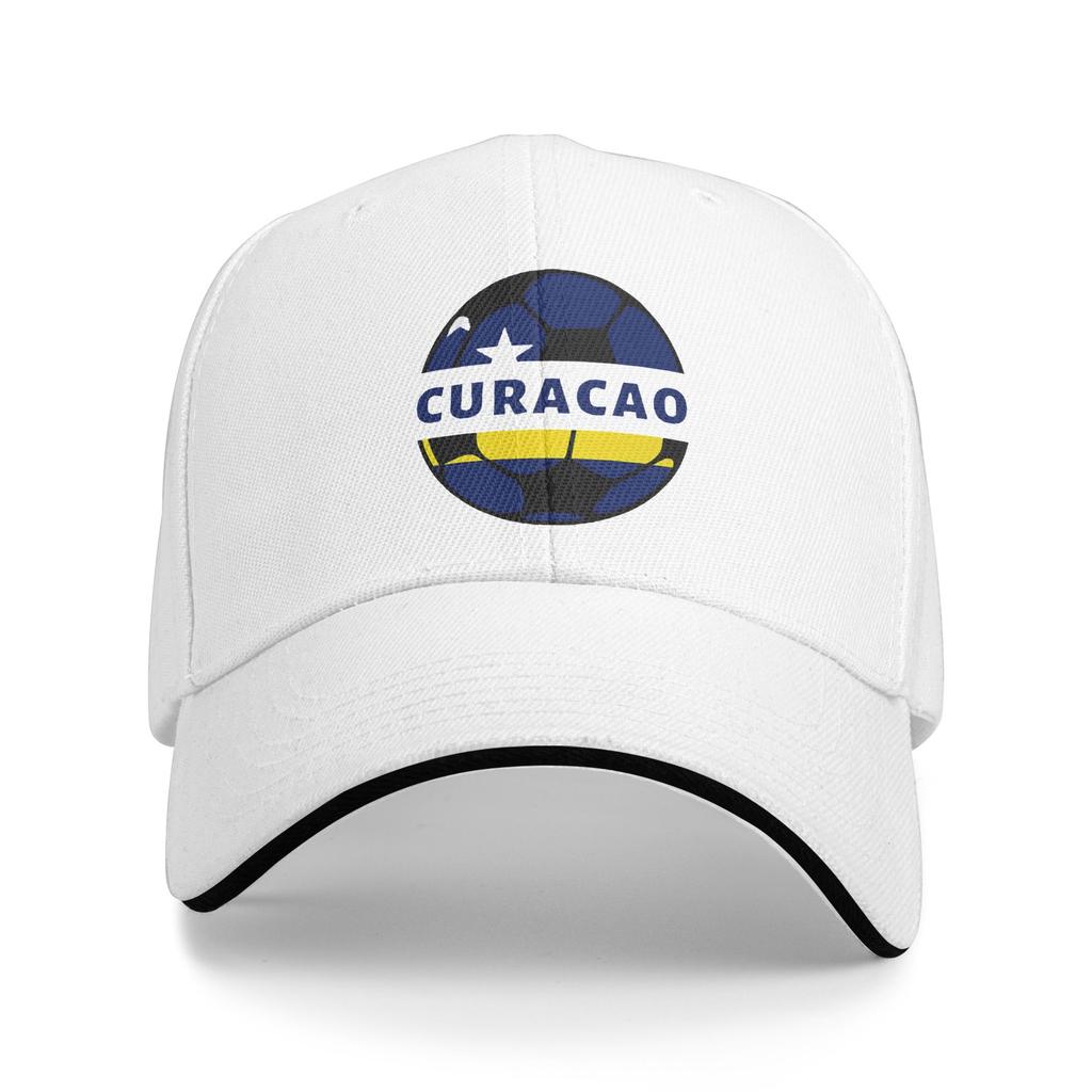 Pulsatilla Curacao Soccer Baseball Caps Fashion Hand Flag Sandwich Cap Unisex Women Breathable Caps Hat Fishing