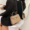 New high-end classic lock portable shoulder oblique span women's bag