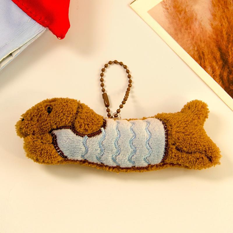 Süßer Dackel Plüsch Schlüsselanhänger Weiche Flauschige Cartoon Würstchenhund Puppe Anhänger Taschendekoration Geschenk für Mädchen Jungen