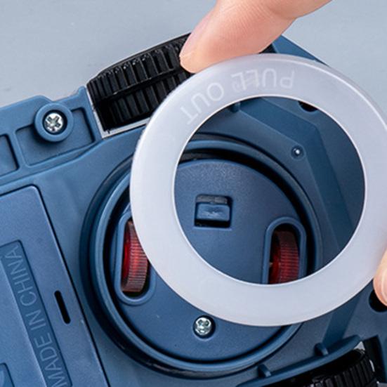 Light Up Toy Car with Universal Wheels Transparent Car Model with Colorful LED Lights Spinning Gears Music Mini Car Sensory Toys for Boys 3+