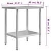 Kitchen Work Table 80 x 60 x 85 cm Stainless Steel