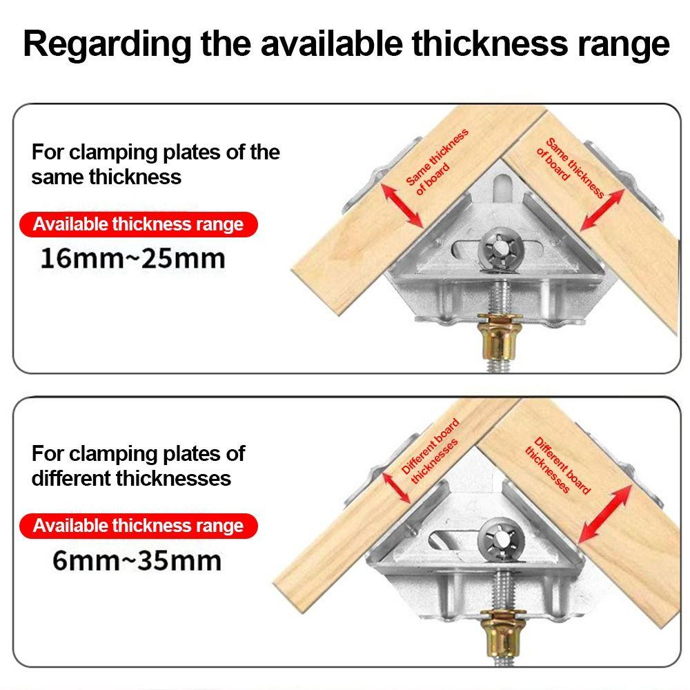 Quick Clip Right Angle Clamp Stainless Steel Angle Clip Clamp Durable Corner Locator  Woodworking