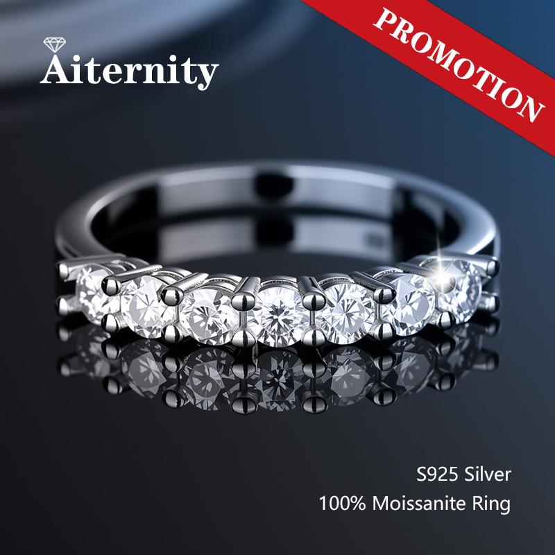 100% Passender Diamanttester Stift Moissanit Ring Passend Hochzeits Diamantband für Damen 925 Sterlingsilber Damen Einzelner Schwanzring