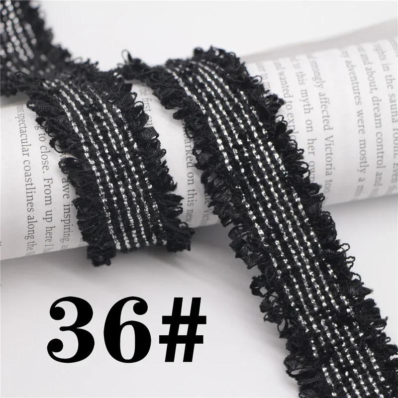 45 Yards Trim Vintage Embroidered Lace Sewing Lace Ribbon Fabric Handmade Costume Dress Sewing Trimmings Wedding Decoration