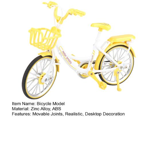 1:8 Scale Miniature Bicycle Model Movable Joints Alloy Die-Cast Bicycle Sculpture Simulation Bike Toy Home Office Decoration Cycling Enthusiasts Gift