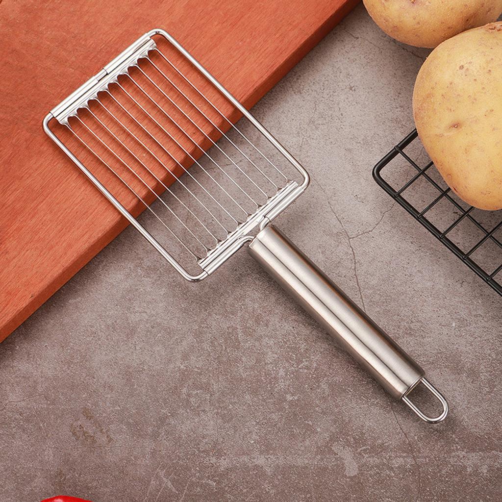 Tomato and Potato Slicer with Ergonomic Handle Stainless Steel Fruit Cutter Cutting Tool for Home and Kitchen Use