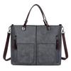 Women Vintage Zipper Rivet Pocket Casual Single Shoulder Bag