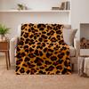 Trendy Leopard Print Soft Warm Flannel Blankets Comfortable Blanket for Home Decoration Gifting